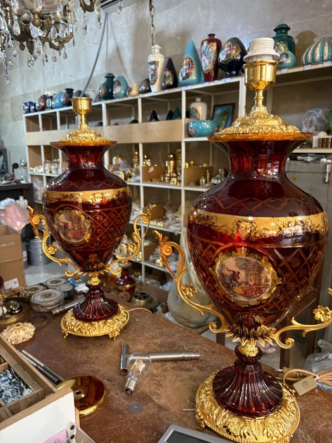 اباژور کریستال وارداتی|چراغ خواب و آباژور|تهران, بازار|دیوار