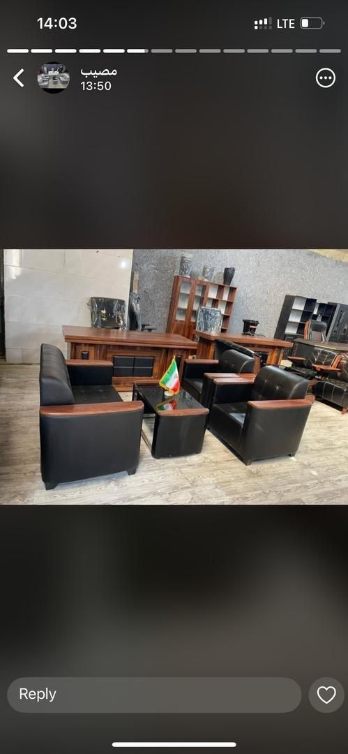 مبلمان اداری میز ال صندلی مدیریت مبل نیمست کانتر|دفتر کار|بوکان, |دیوار