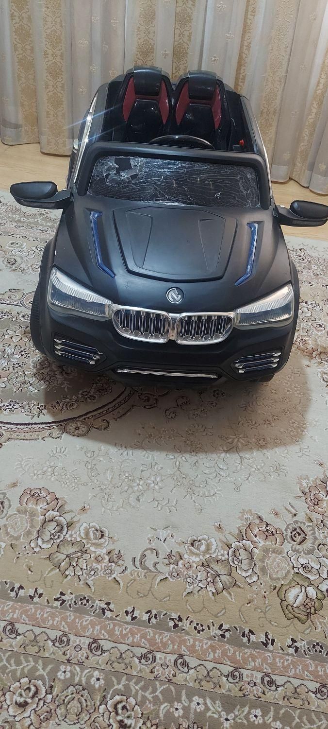 ماشین شارژی دو موتور شاسی بلند رنگ کربنی ضد خش|اسباب‌بازی بچه|ارومیه, |دیوار