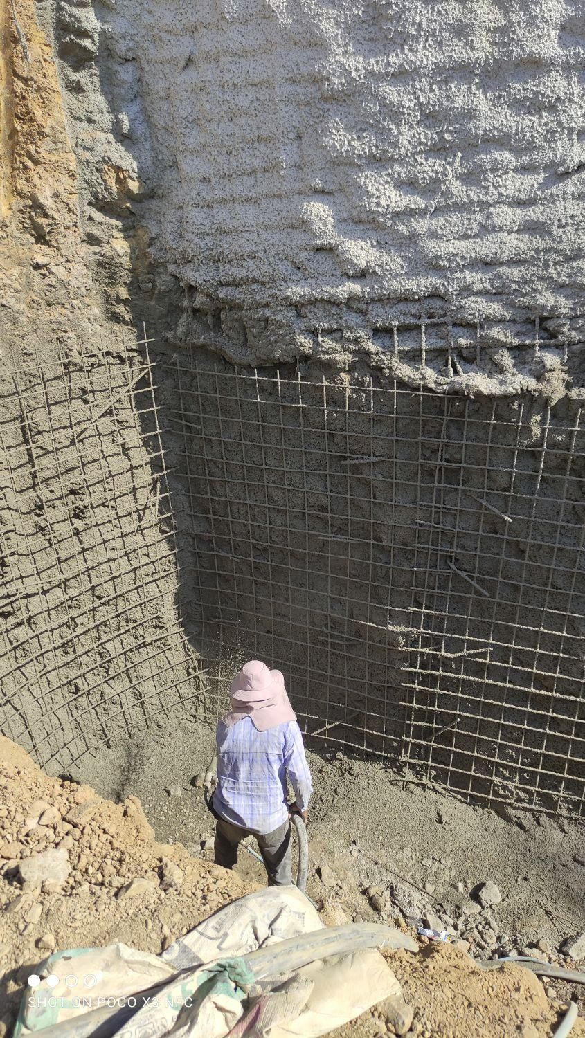 شاتکریت تر با دستگاه سیمان پاش|خدمات پیشه و مهارت|چالوس, |دیوار