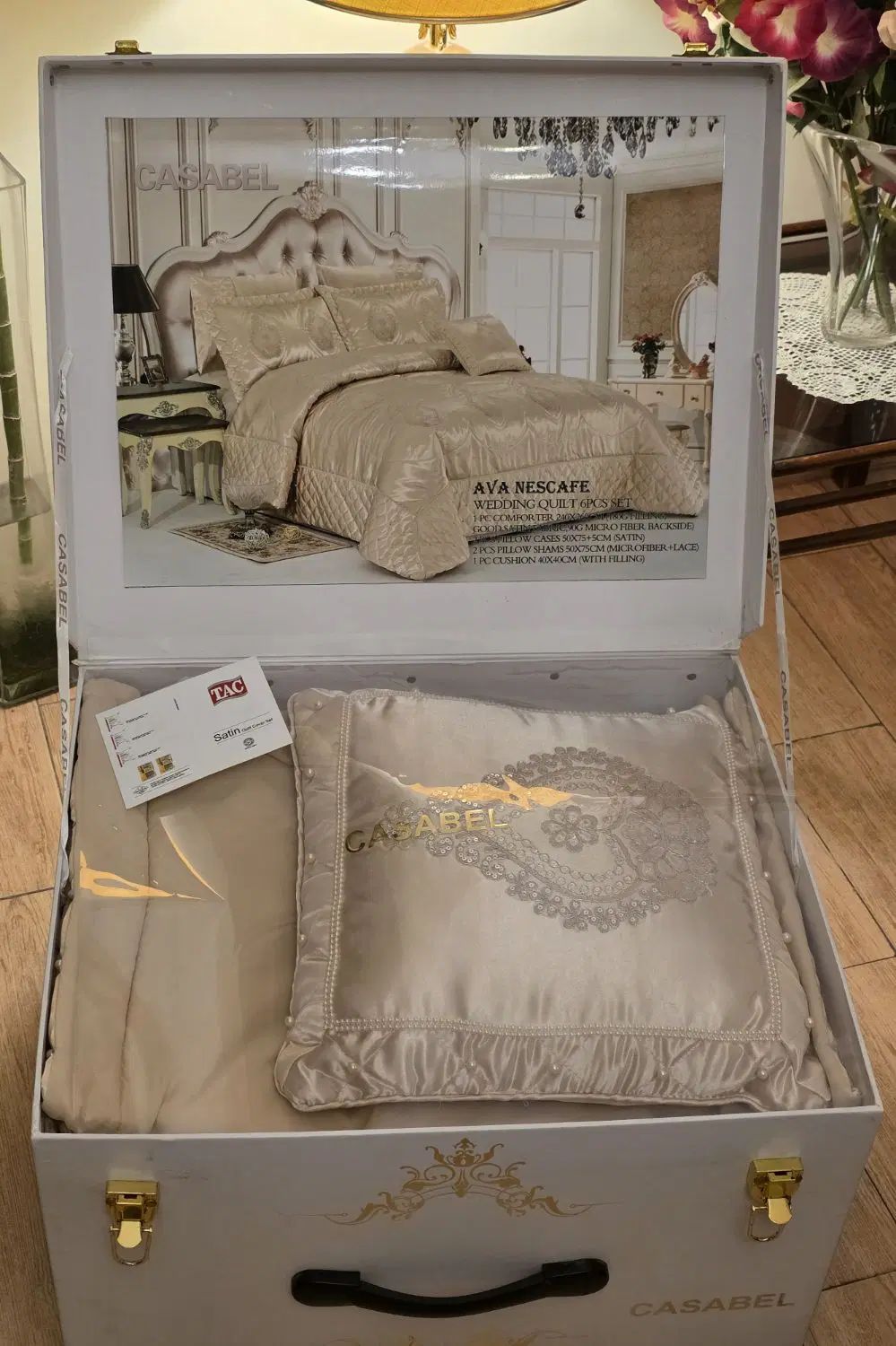 سرویس رو تختی ۶ تکه کازابل ساتن مدل Wedding Quilt|سرویس روتختی|تهران, سعادت‌آباد|دیوار