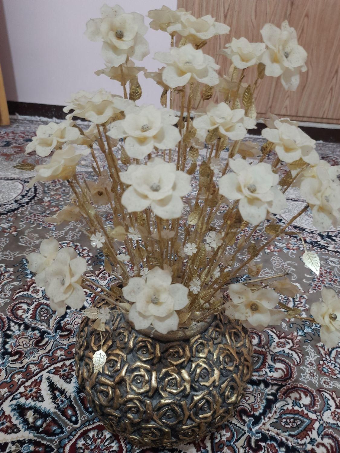 گل با گلدون شیک گچساران|گل مصنوعی|دوگنبدان, |دیوار