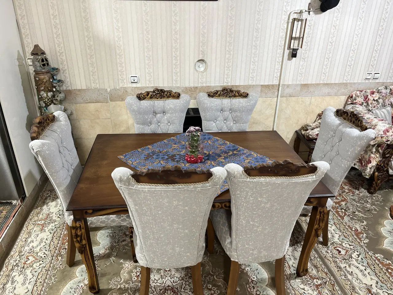 میز نهارخوری ۶ نفر چوبی|میز و صندلی غذاخوری|کرج, حصارک پایین|دیوار