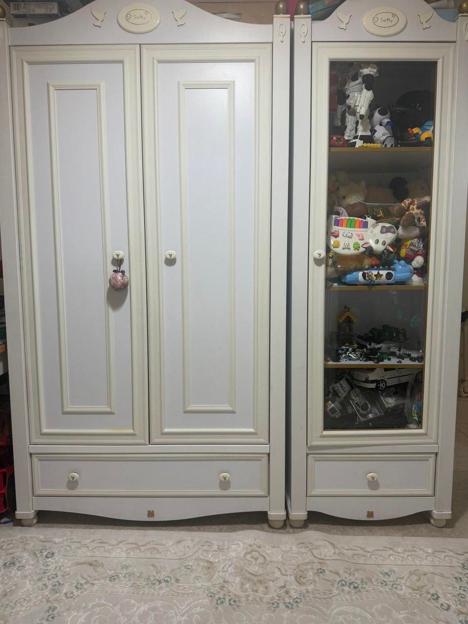 سرویس کامل تخت و کمد نوزاد و کودک ساحل چوب|تخت و سرویس خواب|اندیشه, اندیشه فاز ۳|دیوار