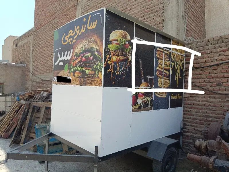 کانکس یدکی چرخ دار همراه کلیه ی وسایل ساندویچی|کافی‌شاپ و رستوران|پیرانشهر, |دیوار