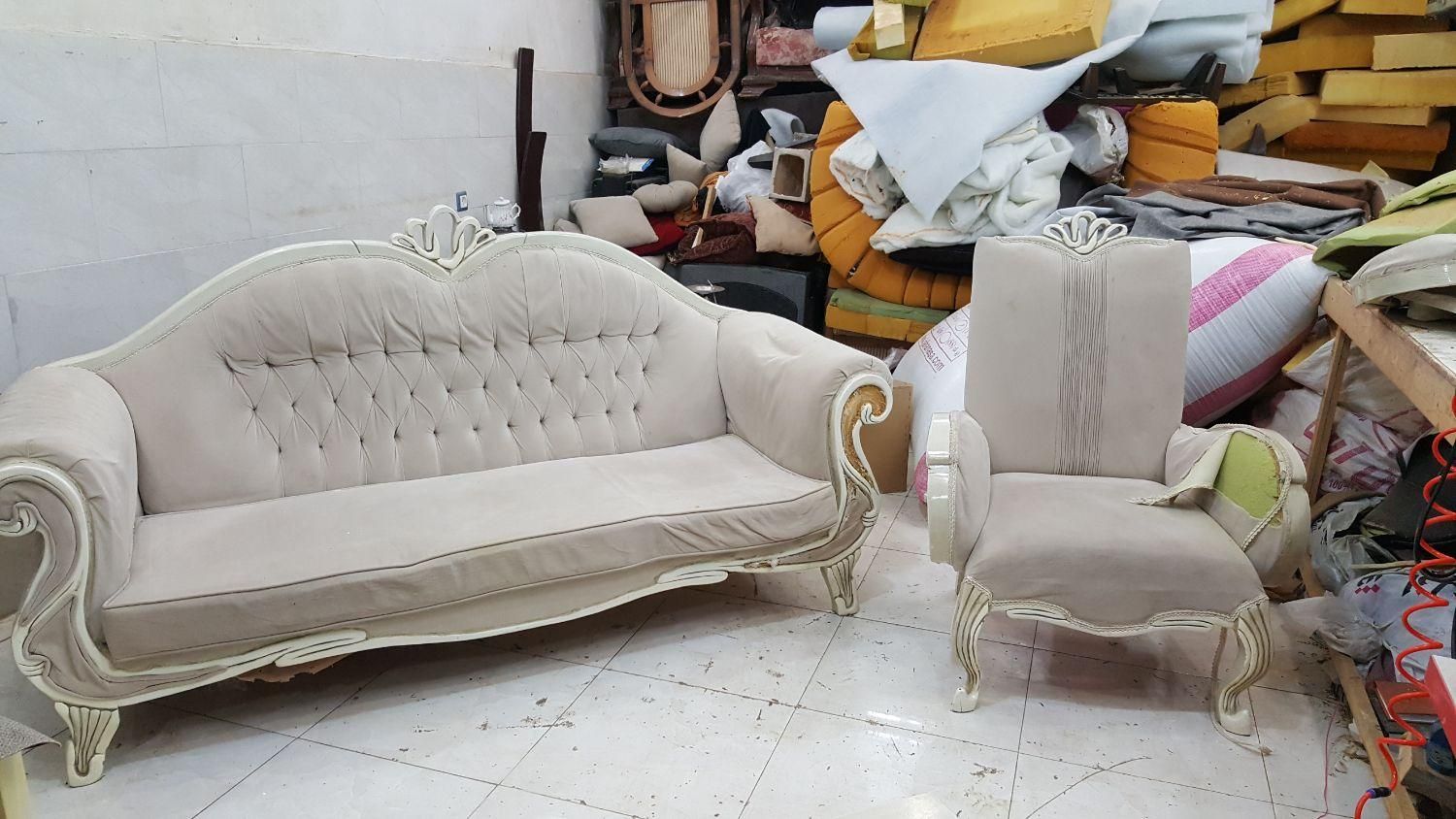 تعمییرات انواع مبل وصندلی قبل بعد نمونه کار|خدمات پیشه و مهارت|آمل, |دیوار