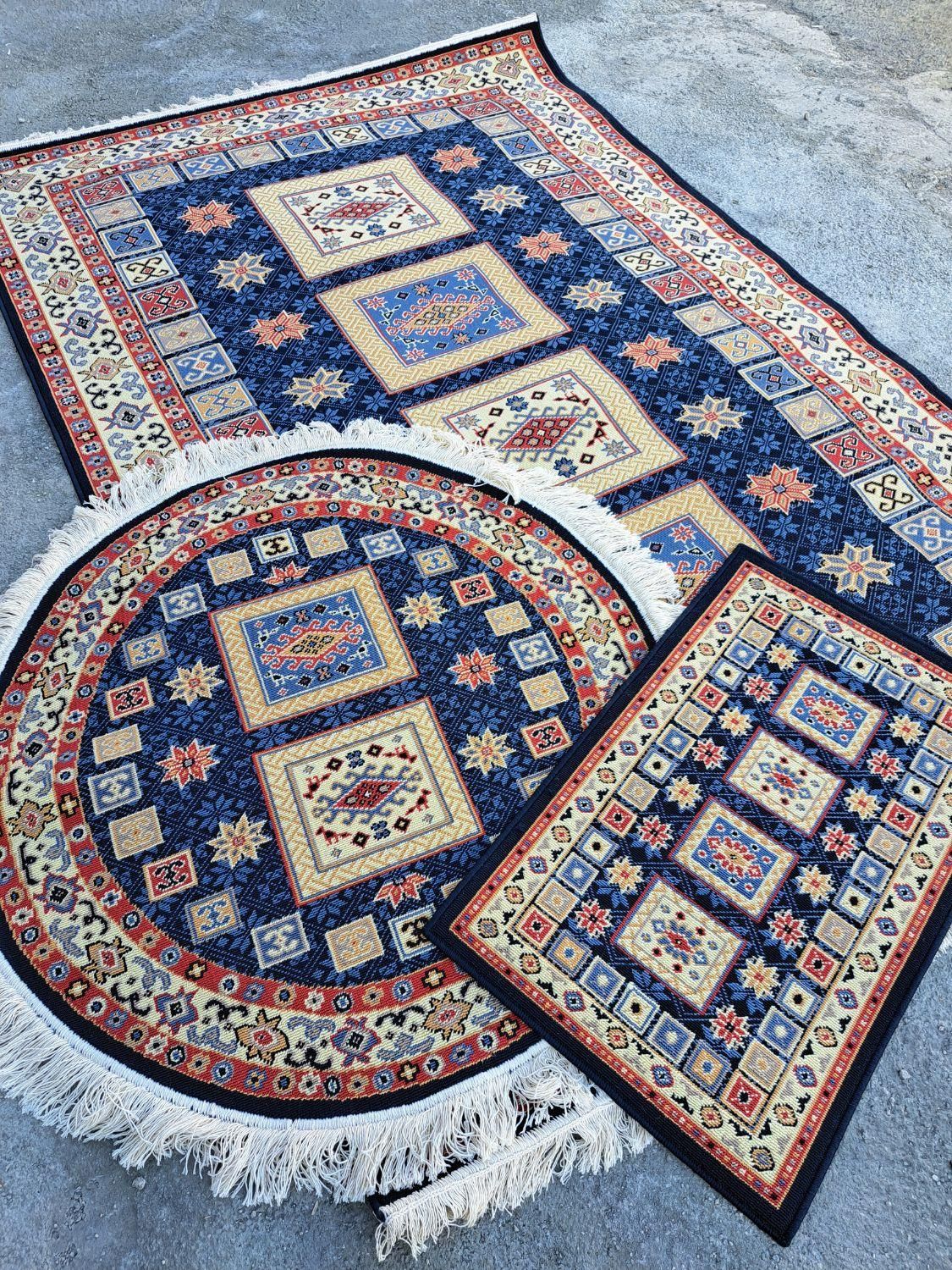 گلیم ستاره کویریزد..جدید سنتی سرمه ای|گلیم، جاجیم، گبه|تهران, امام حسین|دیوار