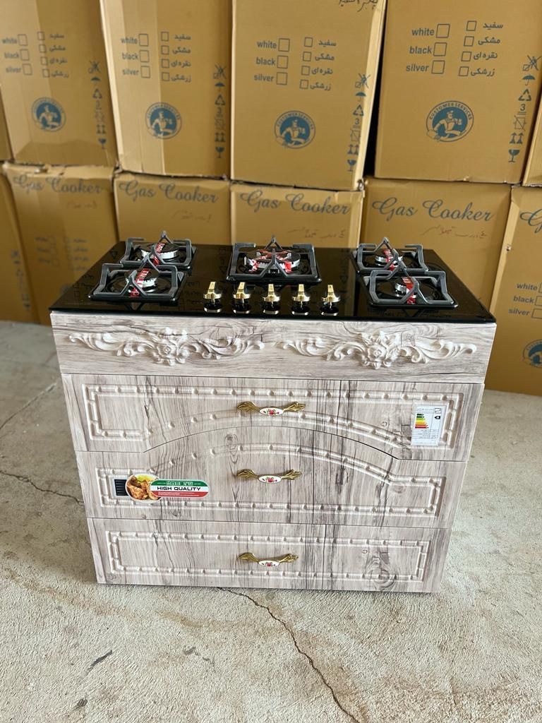 اجاق گاز بدنه چوبی mdf صفحه شیشه|اجاق گاز و لوازم برقی پخت‌وپز|تهران, امین حضور|دیوار