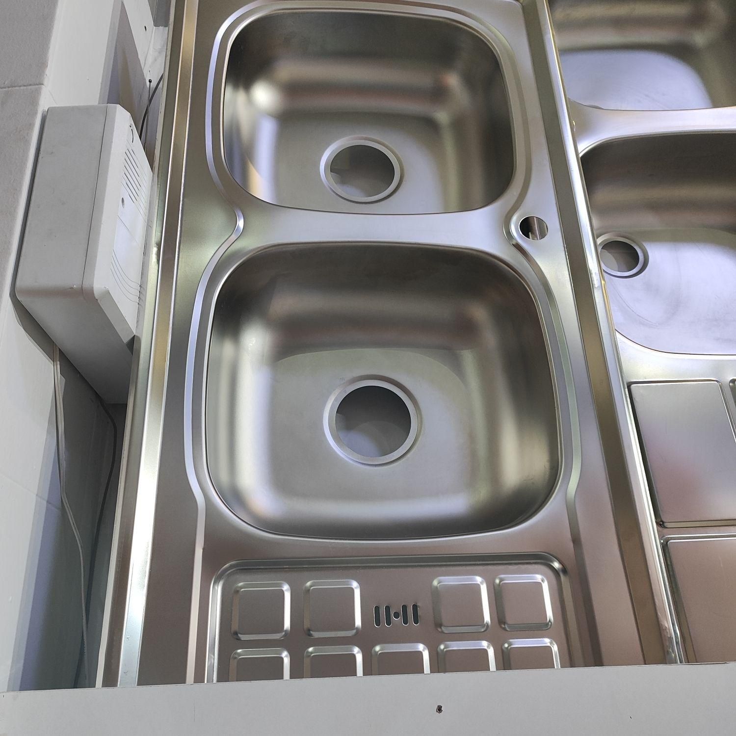 سینک توکار 100در60 باسیفون کارتنی|مصالح و تجهیزات ساختمان|نیشابور, گنبد سبز|دیوار