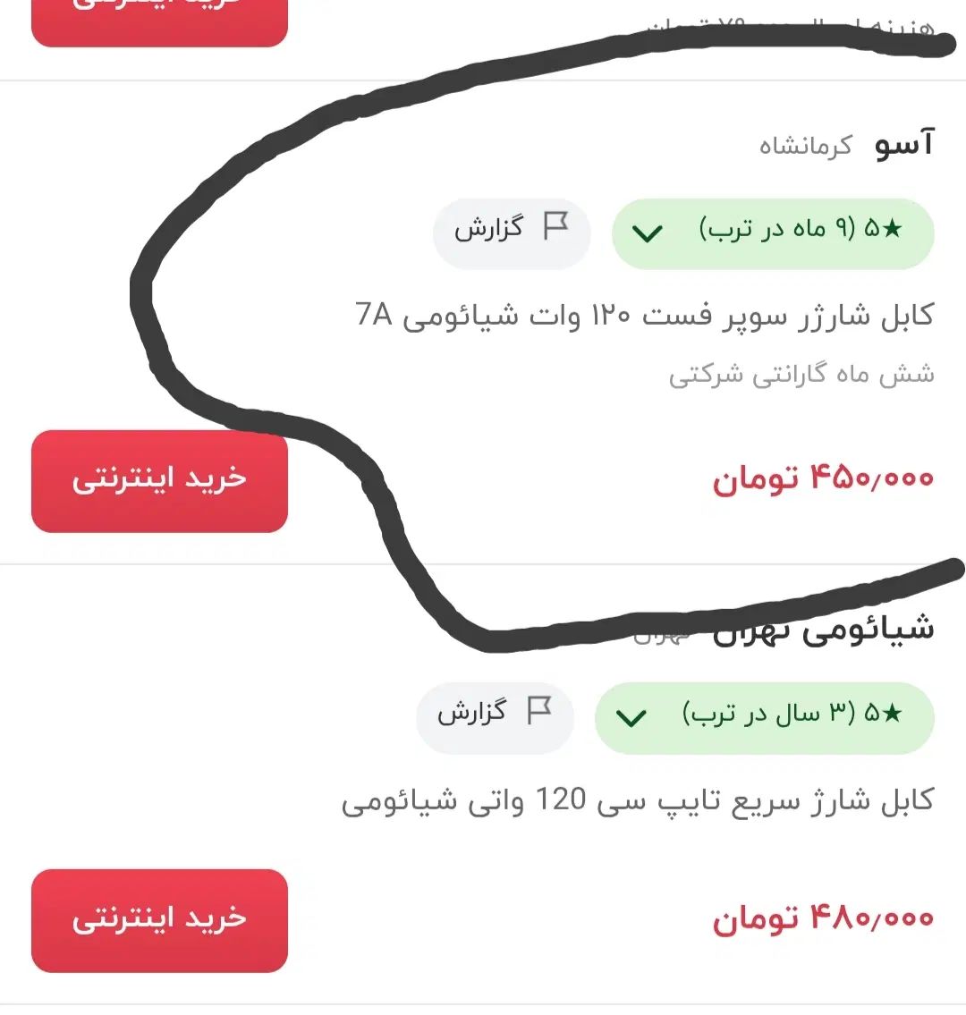 کابل شارژر شیائومی 7A سوپر توربو|لوازم جانبی موبایل و تبلت|کرمانشاه, |دیوار