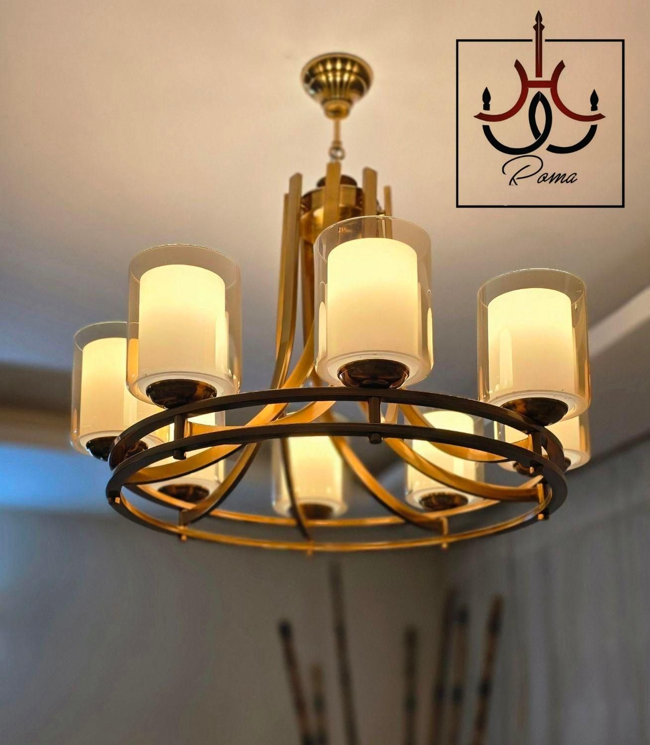 لوستر مدرن نئوکلاسیک (شرکتی متریال درجه یک)|لوستر و چراغ آویز|فردیس, |دیوار