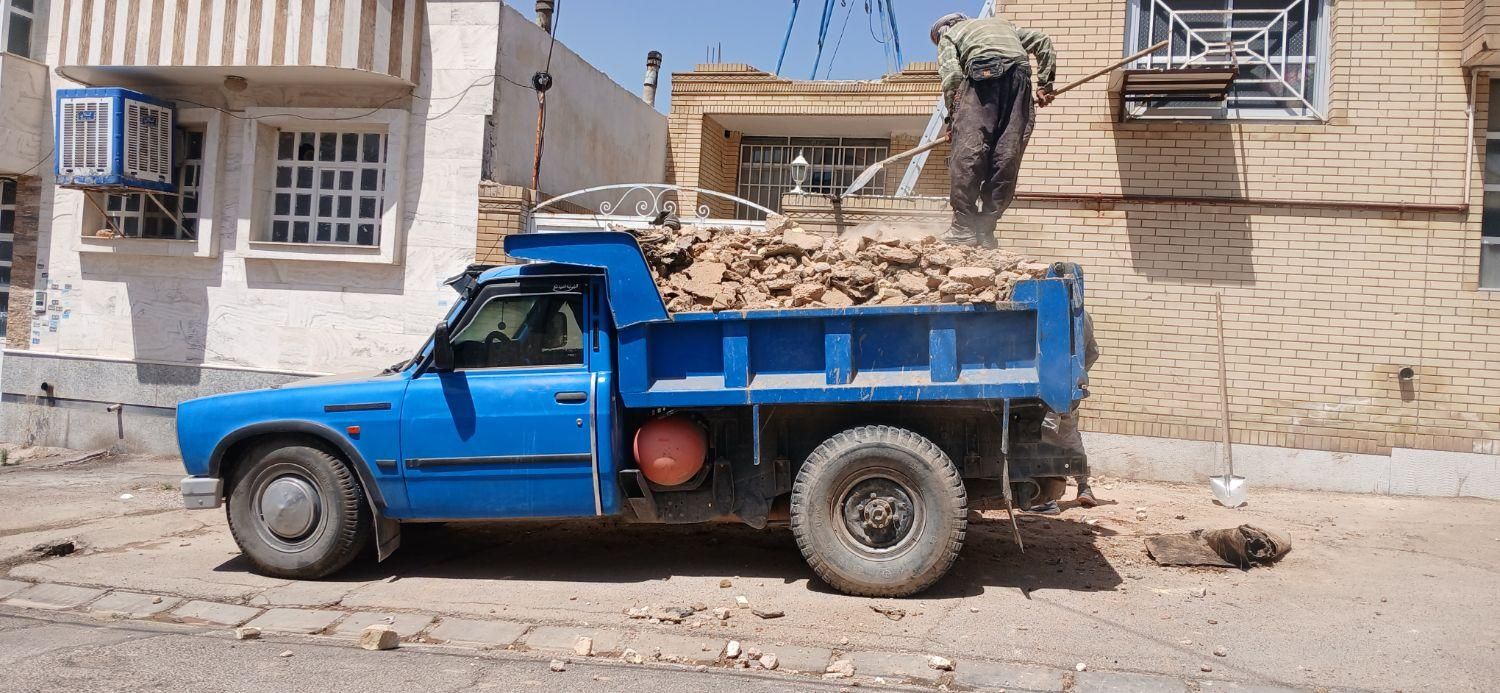 نیسان کمپرسی حمل نخاله ماسه مخلوط تخریب با پیکور|خدمات حمل و نقل|صدرا-فارس, فاز ۱|دیوار