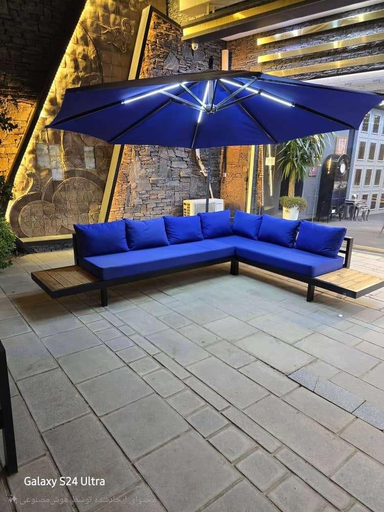 مبلمان باغی فلزی ویلایی مبل آتشدان کافه مدل ال|مبلمان خانگی و میز عسلی|شهریار, شهریار|دیوار