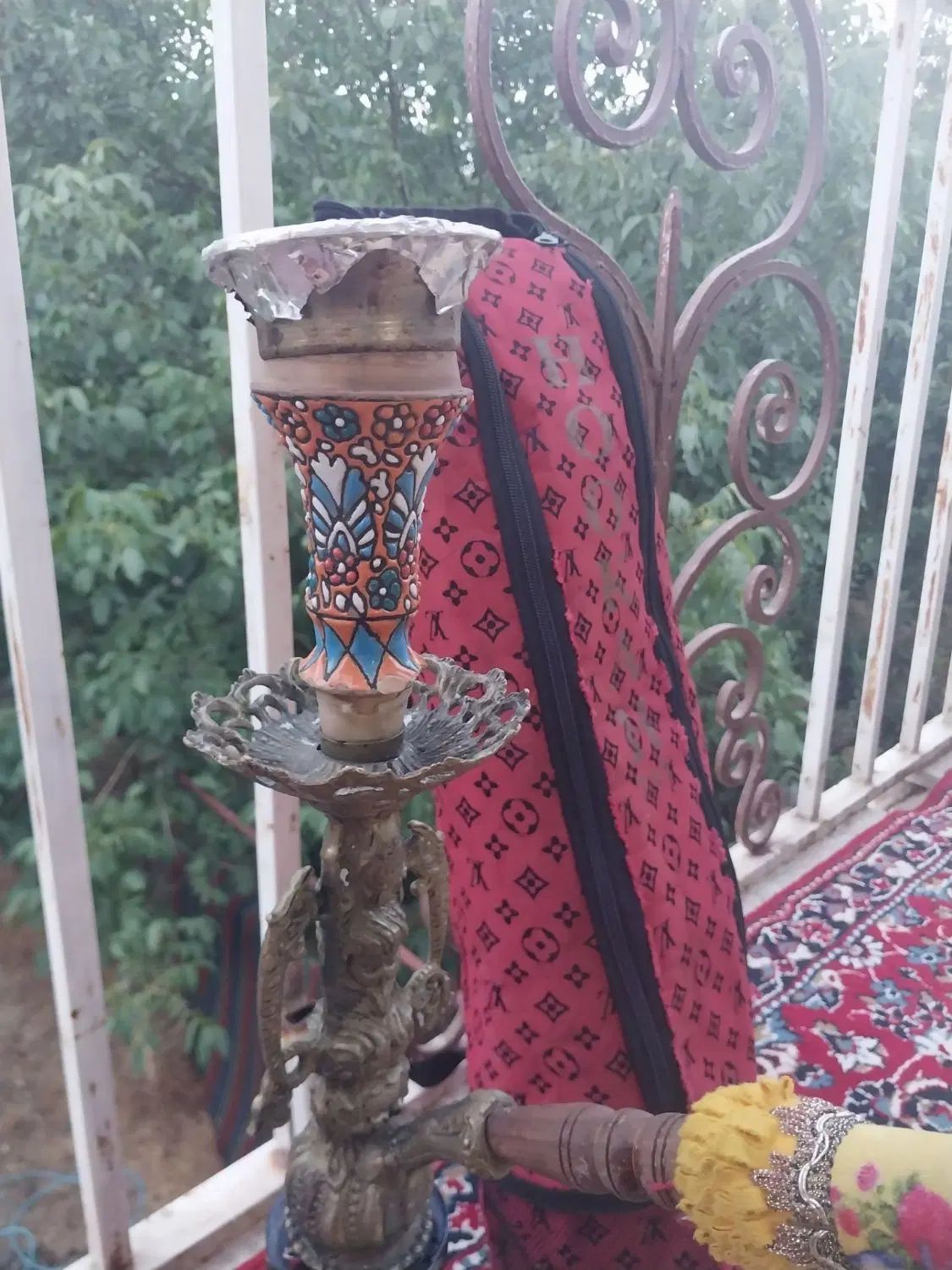 قیلون  برنجی مدل پری دریاری همراه ساک|کلکسیون و سرگرمی|تهران, هاشم‌آباد|دیوار