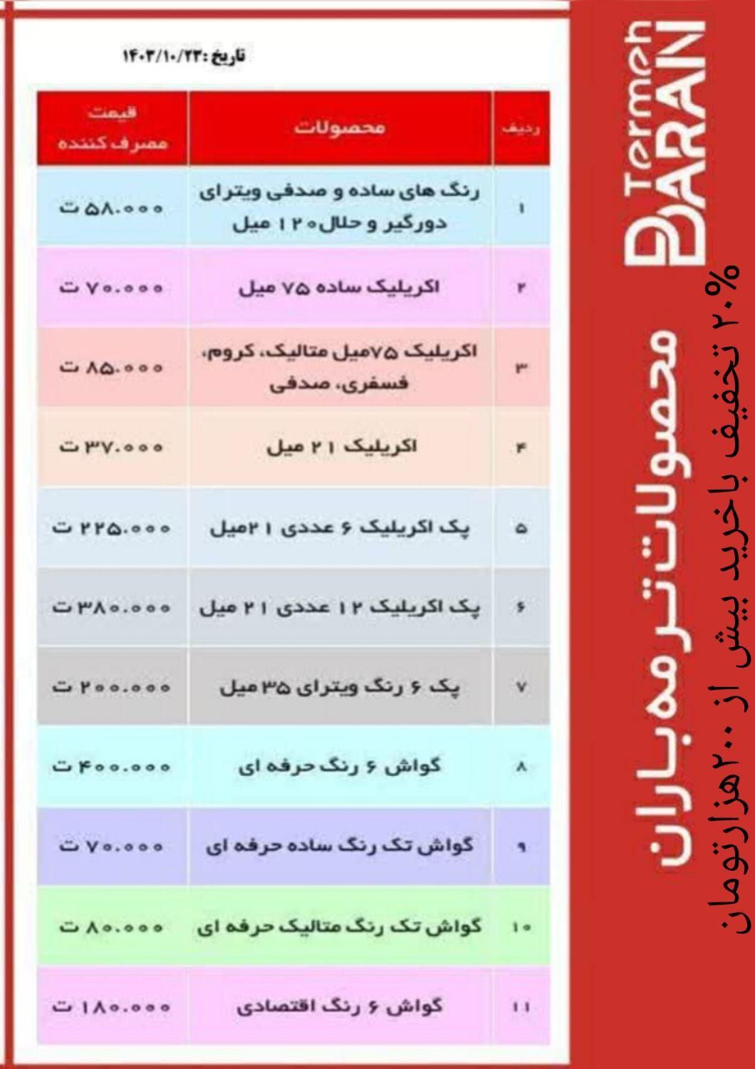 رنگ اکرولیک و گواش حرفه ای|لوازم التحریر|اصفهان, ملک‌شهر|دیوار