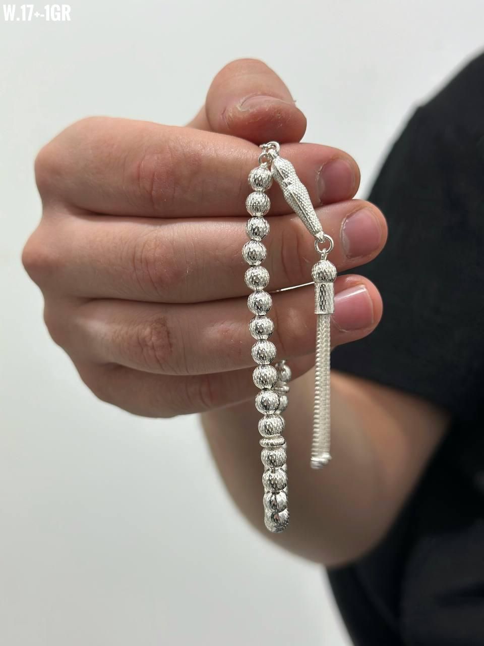 تسبیح نقره ترک روکش جواهری کم اجرت کارگاه نقره|بدلیجات|تبریز, |دیوار