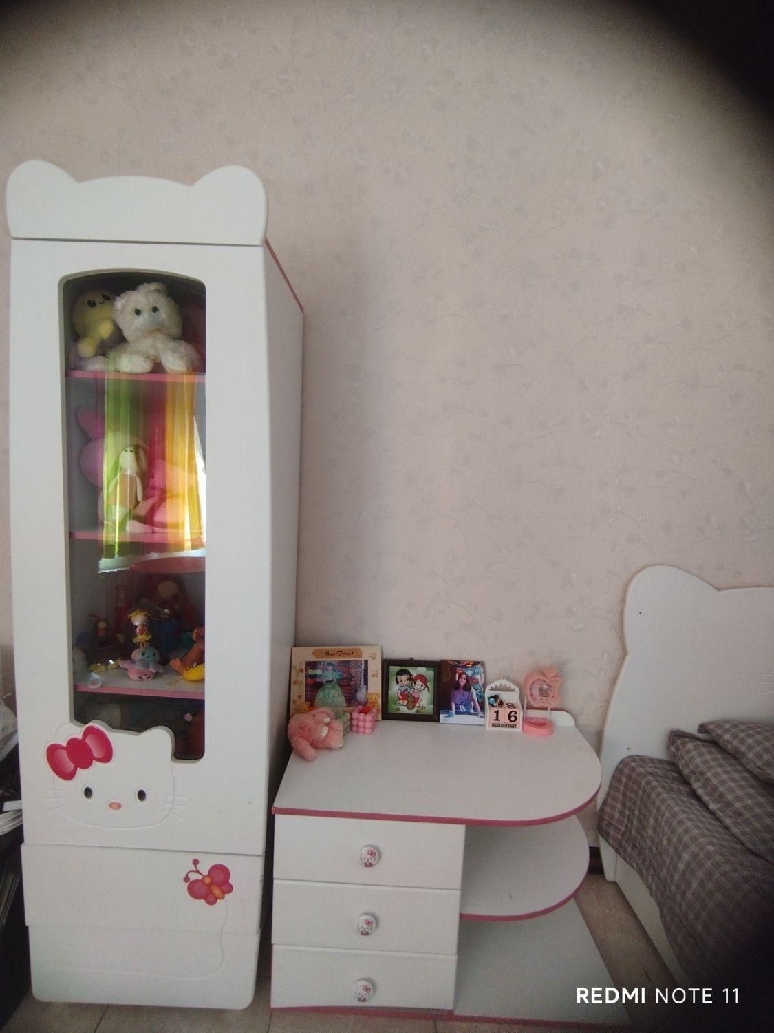 سرویس خواب کودک نوجوان کیتی ساحل چوب|تخت و سرویس خواب|کرمانشاه, |دیوار