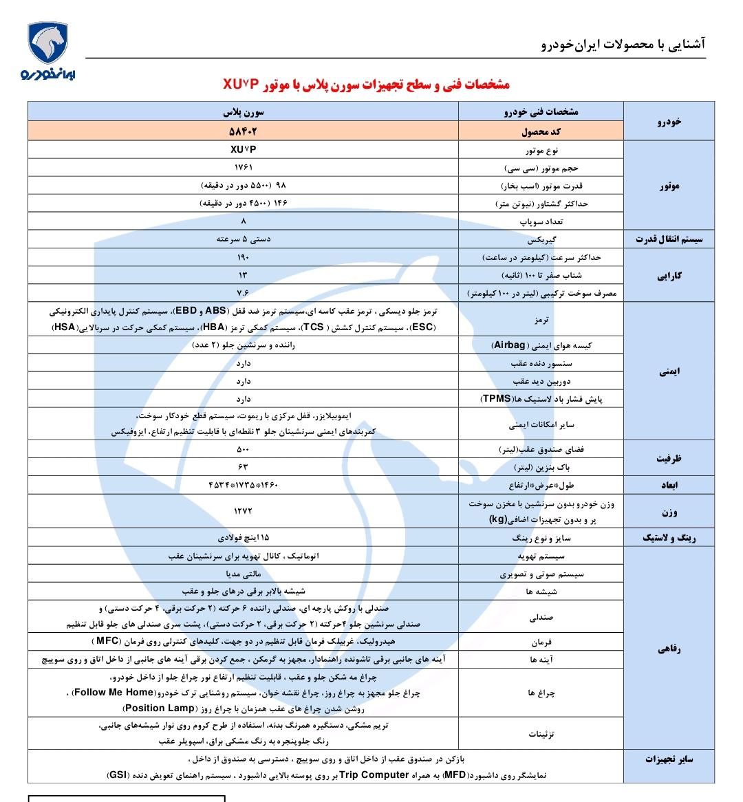 سورن پلاس xu7p مدل۱۴۰۴|خودرو سواری و وانت|شیراز, هفت تنان|دیوار