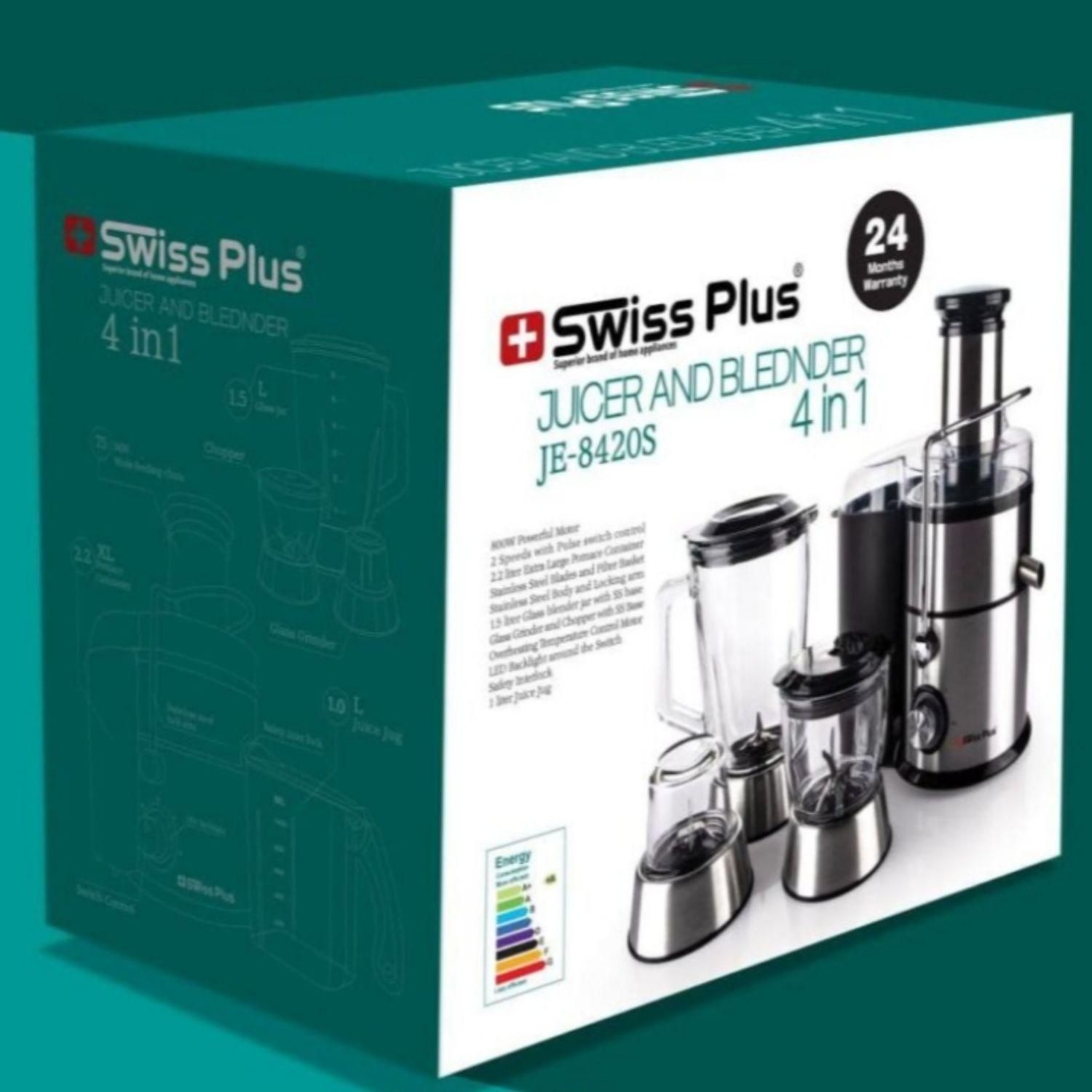 آبمیوه گیری حرفه‌ای۴کاره سوییس پلاس JE-8420S+ض۲سال|آبمیوه‌گیر و آب‌مرکبات‌گیر|مشهد, هفت تیر (آب و برق)|دیوار