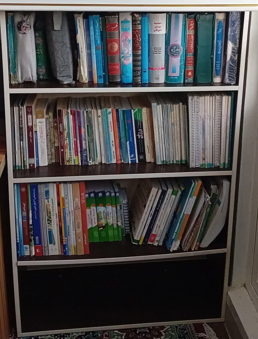 کتابخونه|کتابخانه، شلف، قفسه‌های دیواری|دلیجان, |دیوار