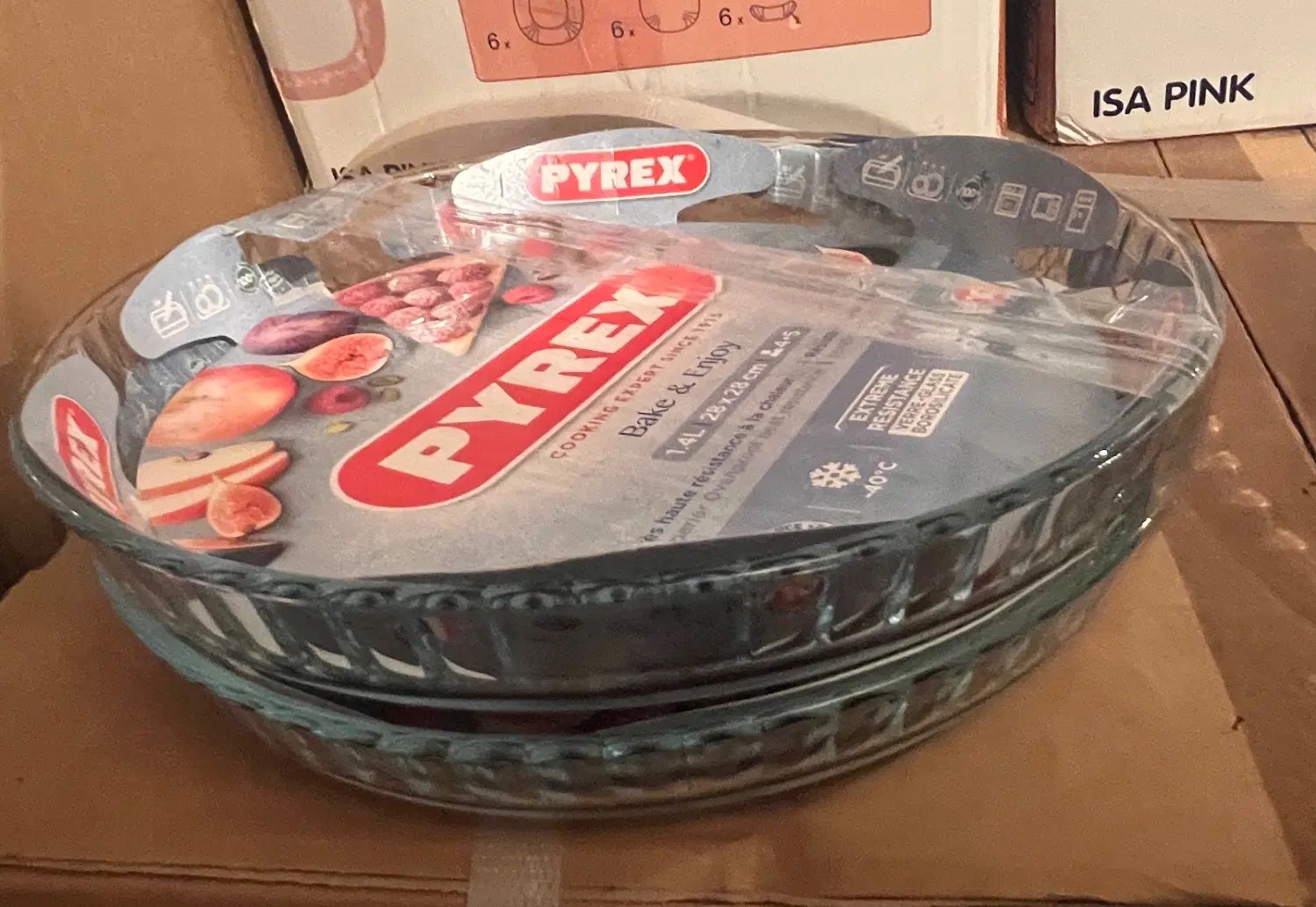 ظرف پیرکس پیتزا و کیک  28 سانتی اصل فرانسه  PYREX|ظروف پخت‌وپز|اصفهان, بیدآباد|دیوار
