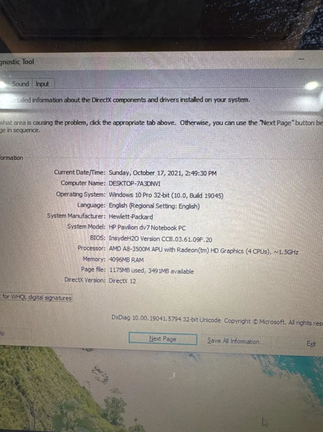 لپتاپdv7 hp بدنه استیل amd a8 17 inch|رایانه همراه|تهران, دهکده المپیک|دیوار