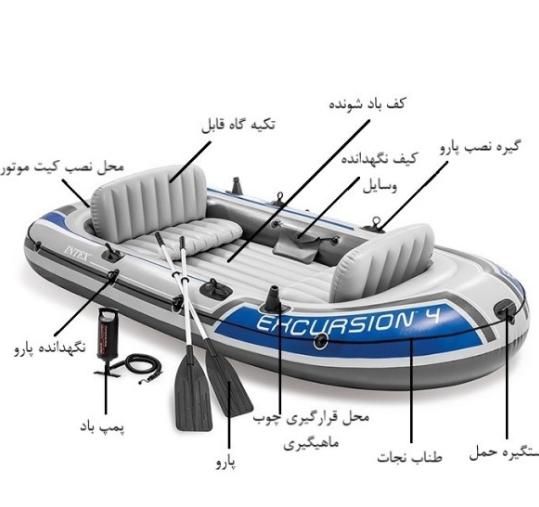 قایق بادی 4 نفره اینتکس|غواصی و ورزش‌های آبی|تهران, صادقیه|دیوار