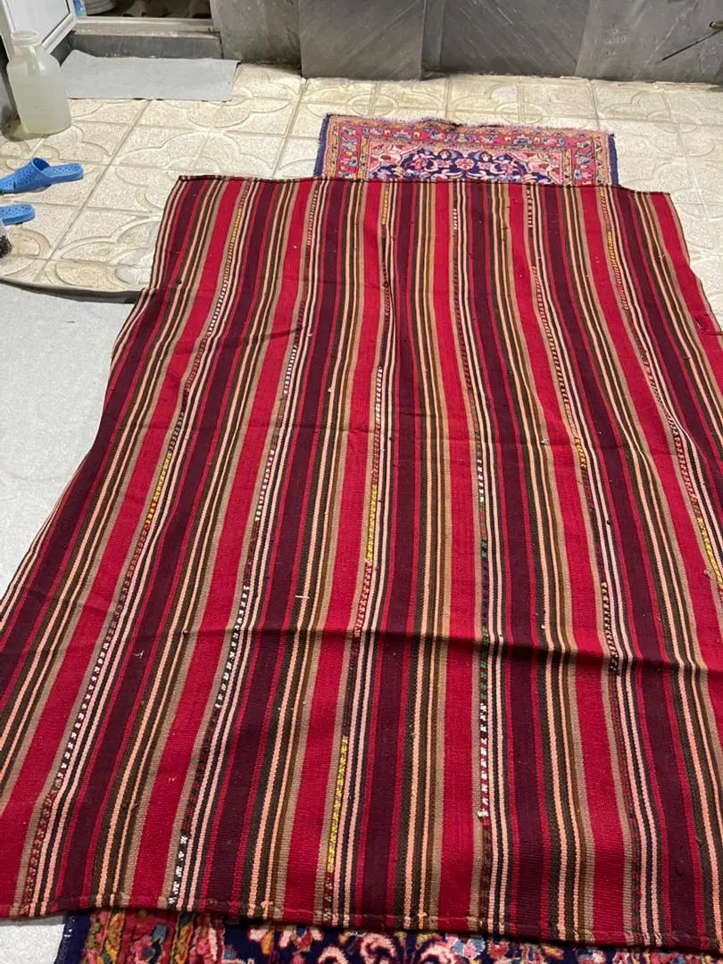 جاجیم قدیمی سالم یعنی اصلا استفاده نشده|گلیم، جاجیم، گبه|تبریز, |دیوار