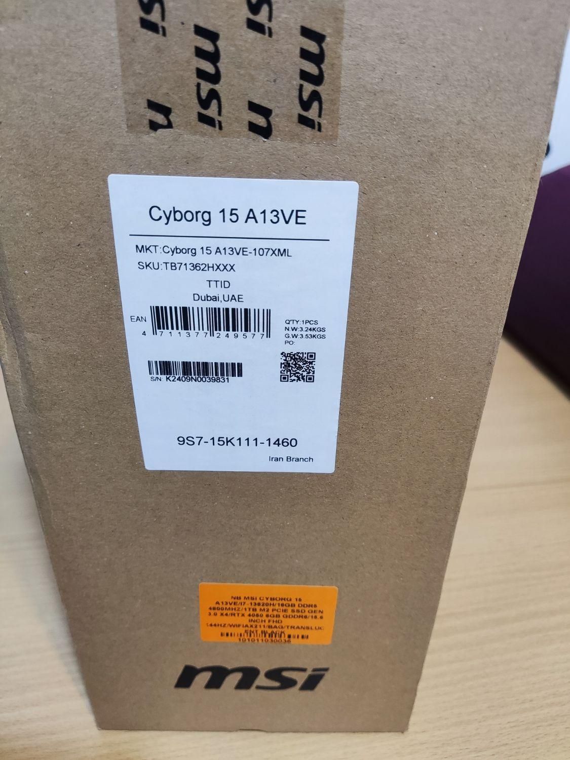 لپ تاپ گیمینگ MSI مدل cyborg 15 a13ve-i7|رایانه همراه|تهران, فرمانیه|دیوار