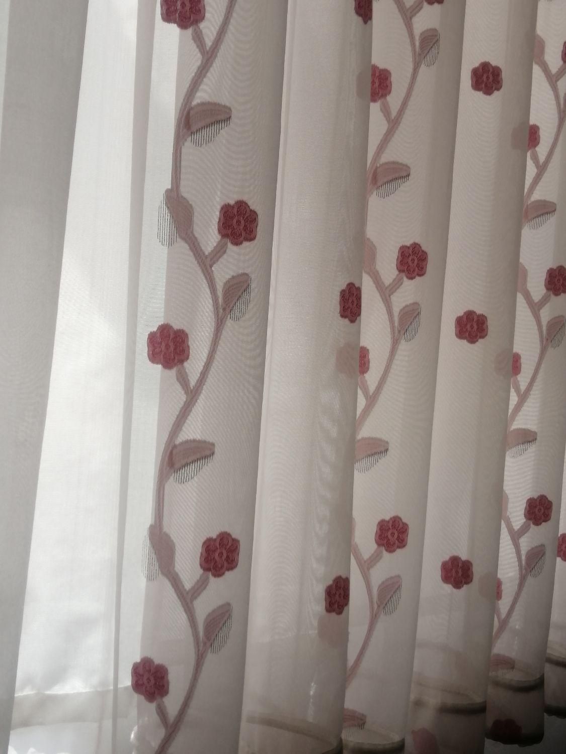 پرده حریر صورتی|پرده، رانر، رومیزی|خمینی‌شهر, |دیوار