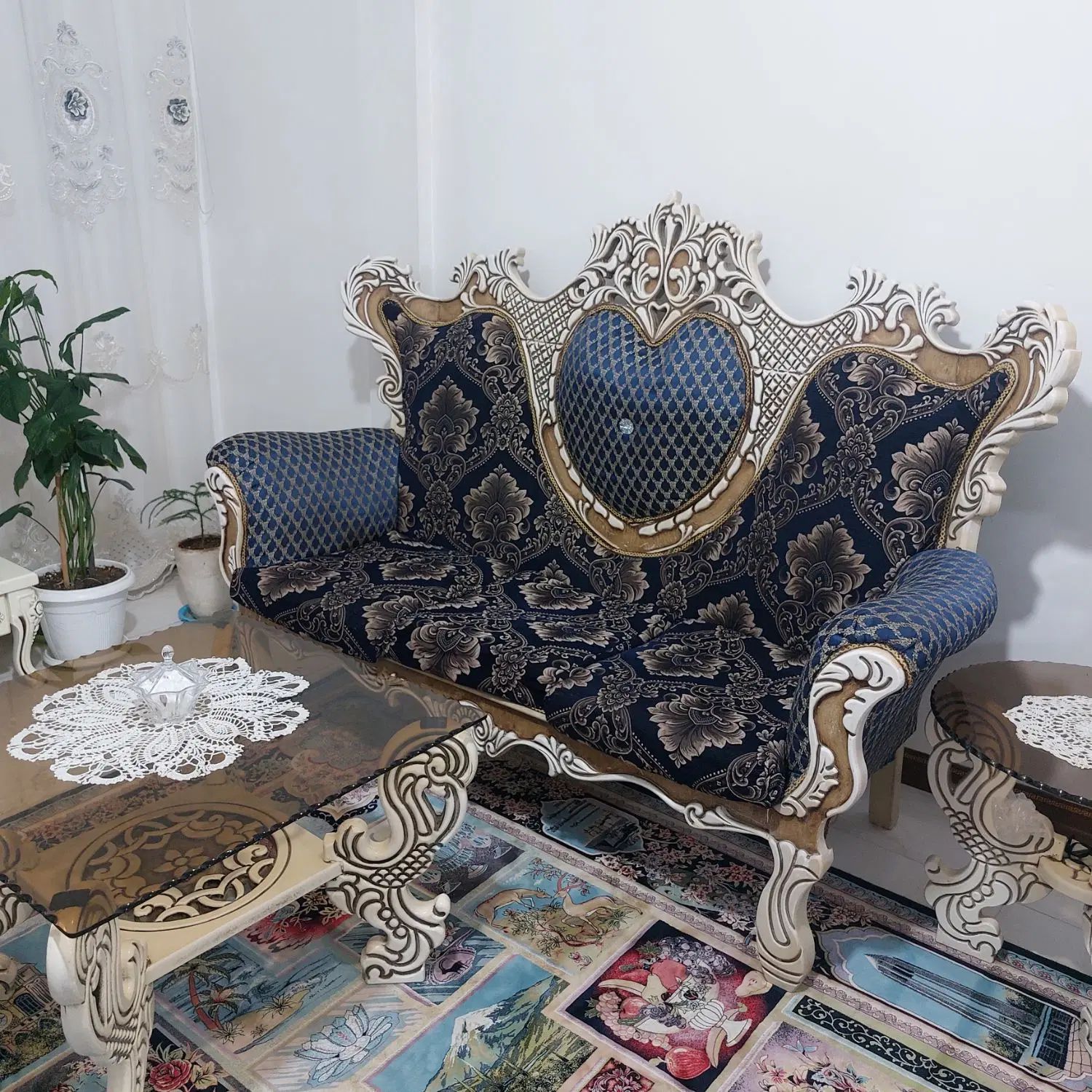 مبلمان ۷ نفره سالم وتمیز،میز وسط و دوعدد عسلی|مبلمان خانگی و میز عسلی|قدس, شهر‌قدس|دیوار