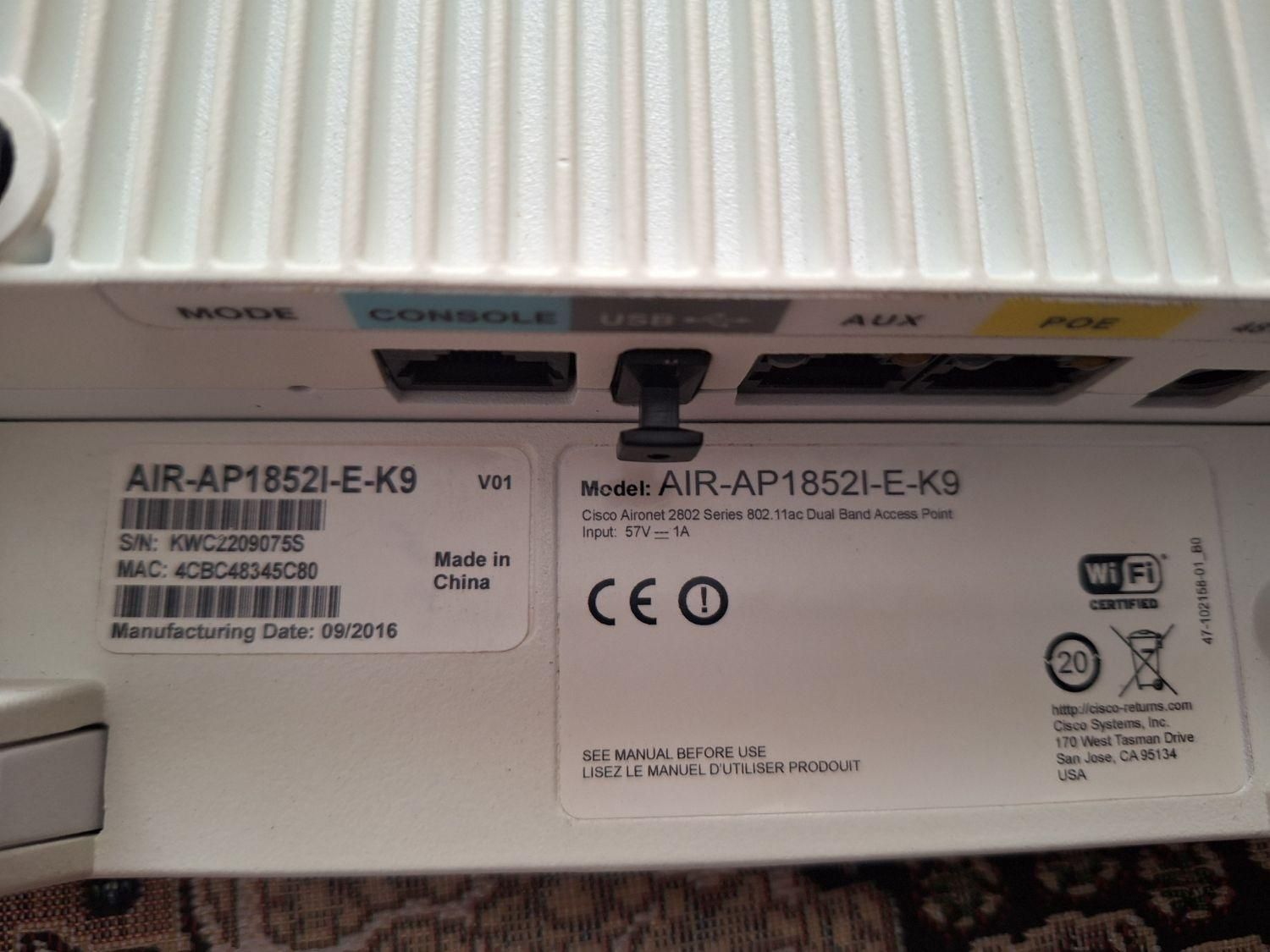 اکسس پوینت سیسکو مدل AIR-AP1852I-E-K9|مودم و تجهیزات شبکه|تهران, فرمانیه|دیوار