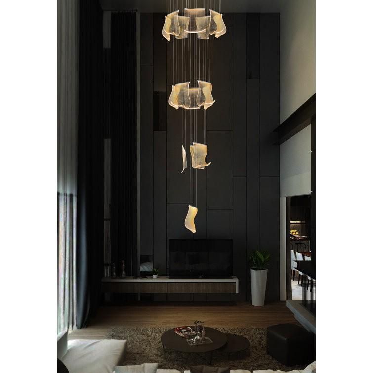 لوستر سقفی کریستالی طرح چروک 15 شاخه|لوستر و چراغ آویز|تهران, چیتگر جنوبی|دیوار