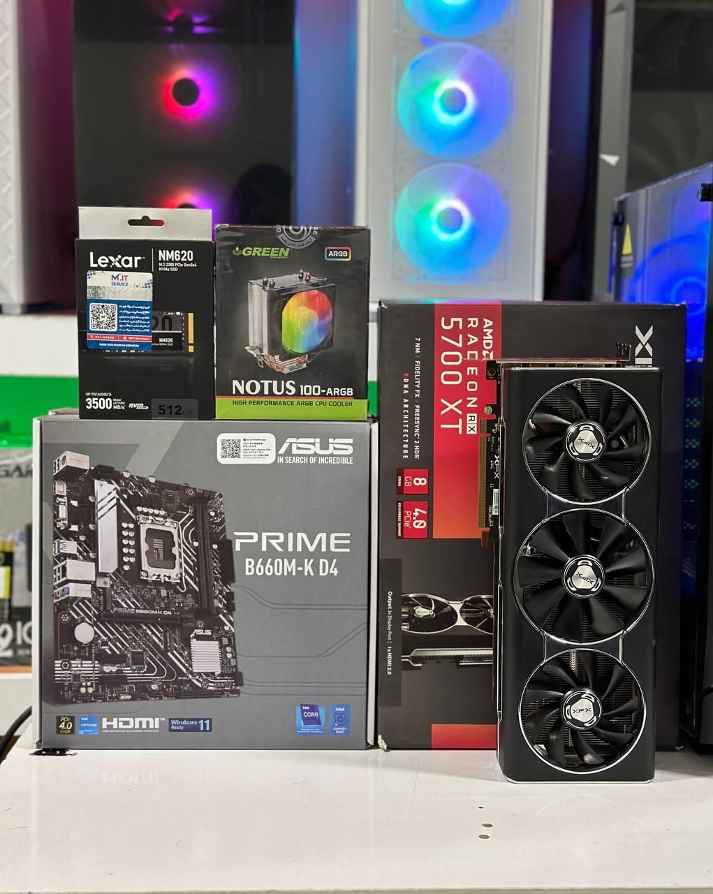 کیس گیمینگ RX5700XT پردازندهi512400F مین B660|رایانه رومیزی|مشهد, فلسطین|دیوار