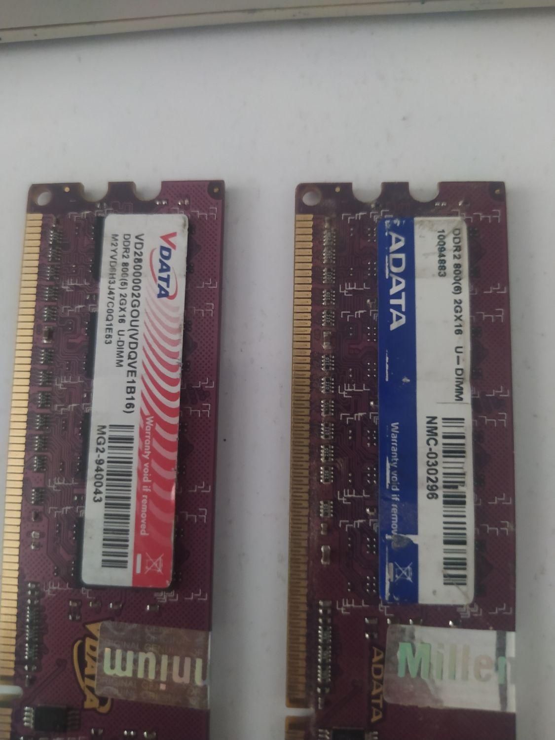 دو عدد رم ddr2 2gb|قطعات و لوازم جانبی رایانه|پرند, |دیوار