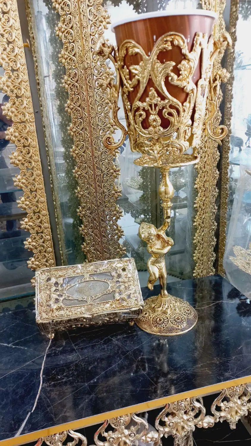 قندان سطل وجادستمال کنارسالنی میز تلفن آباژور|صنایع دستی و سایر لوازم تزئینی|مشهد, طبرسی شمالی|دیوار