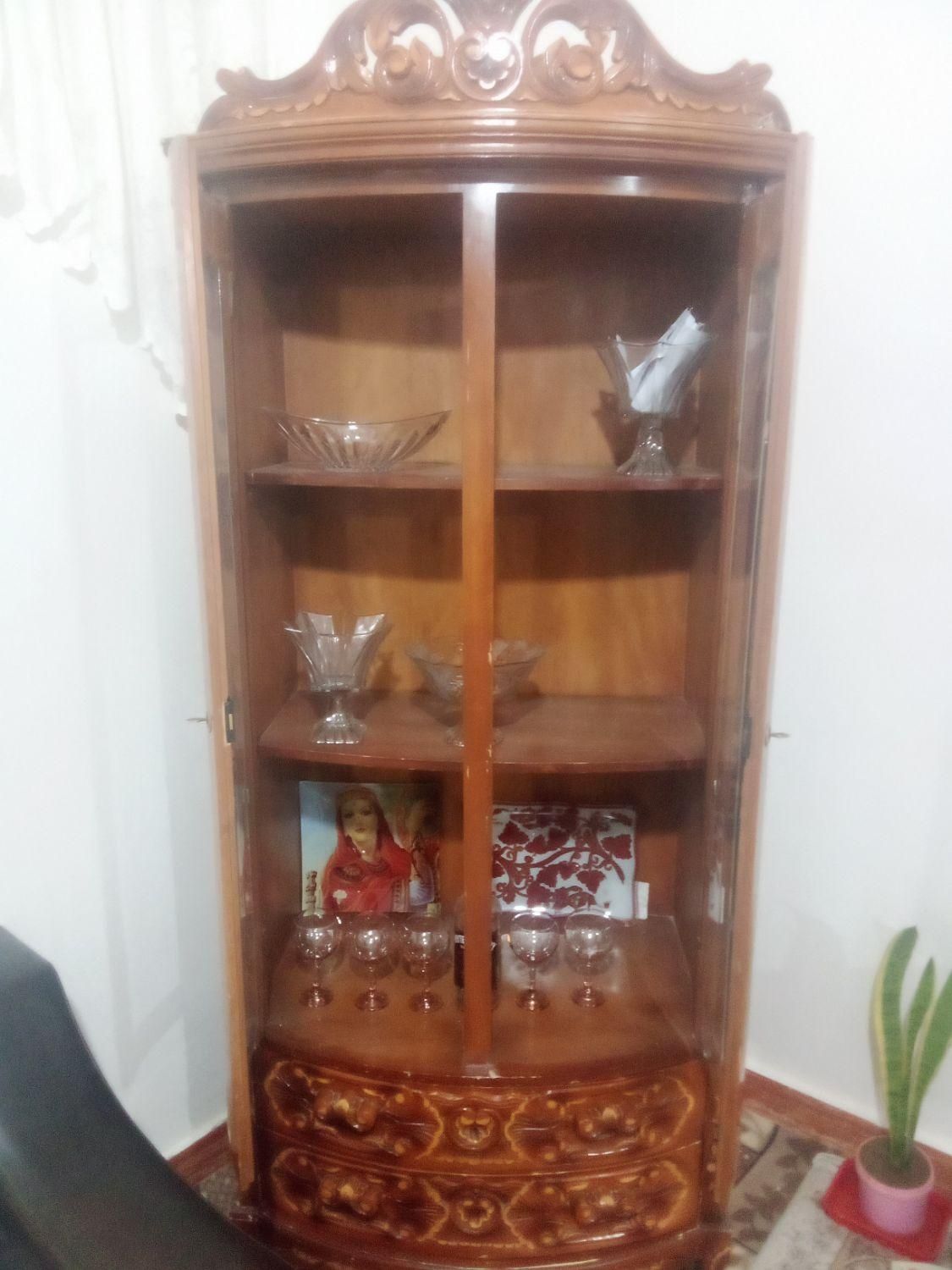 بوفه چوبی|بوفه، ویترین، کنسول|آذرشهر, |دیوار