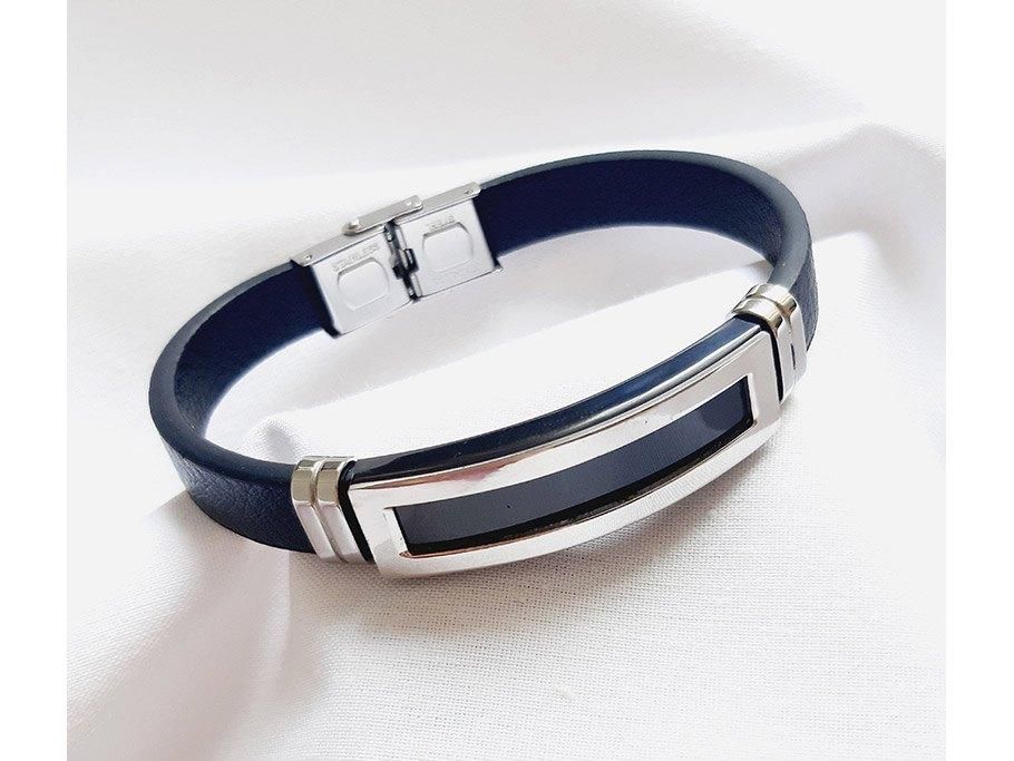 دستبند مردانه استیل مدل مشکی مینیمال|بدلیجات|اراک, |دیوار