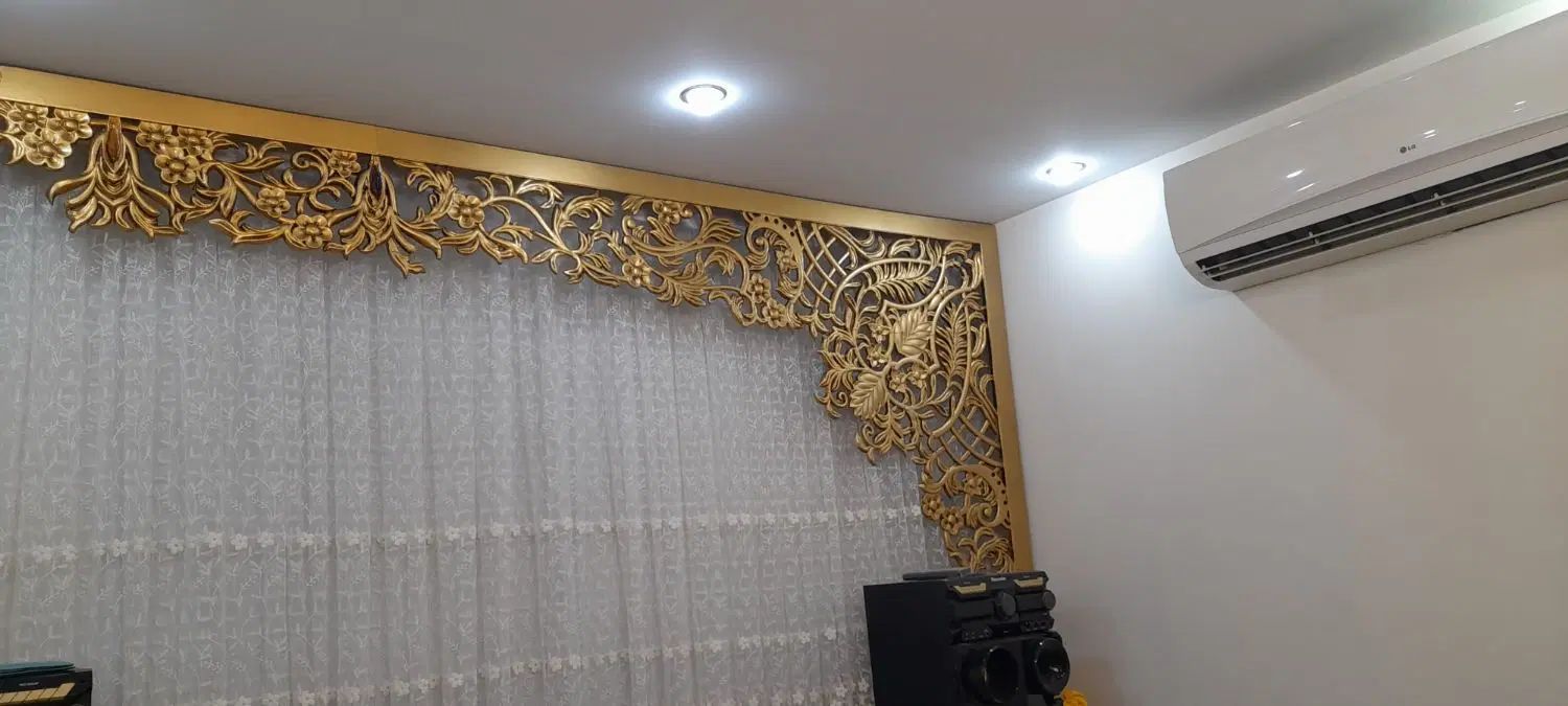 قاب پرده چوبی منبت کاری اندازه ۲۷۰ چوب اصل|پرده، رانر، رومیزی|نظرآباد, نظرآباد|دیوار