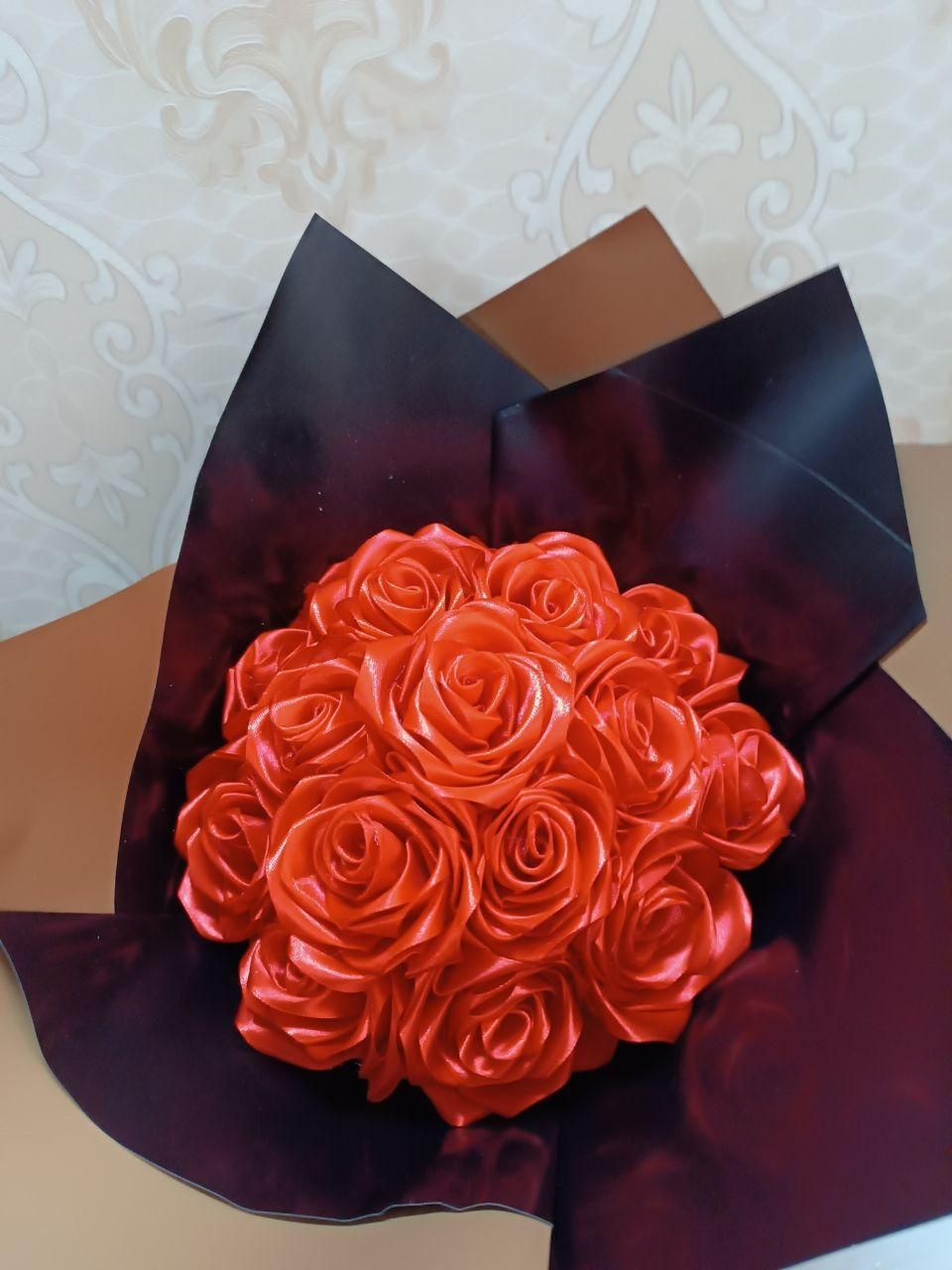 دسته گل روبانی برای مناسبت ها و اعیاد|گل مصنوعی|مشهد, گاز|دیوار