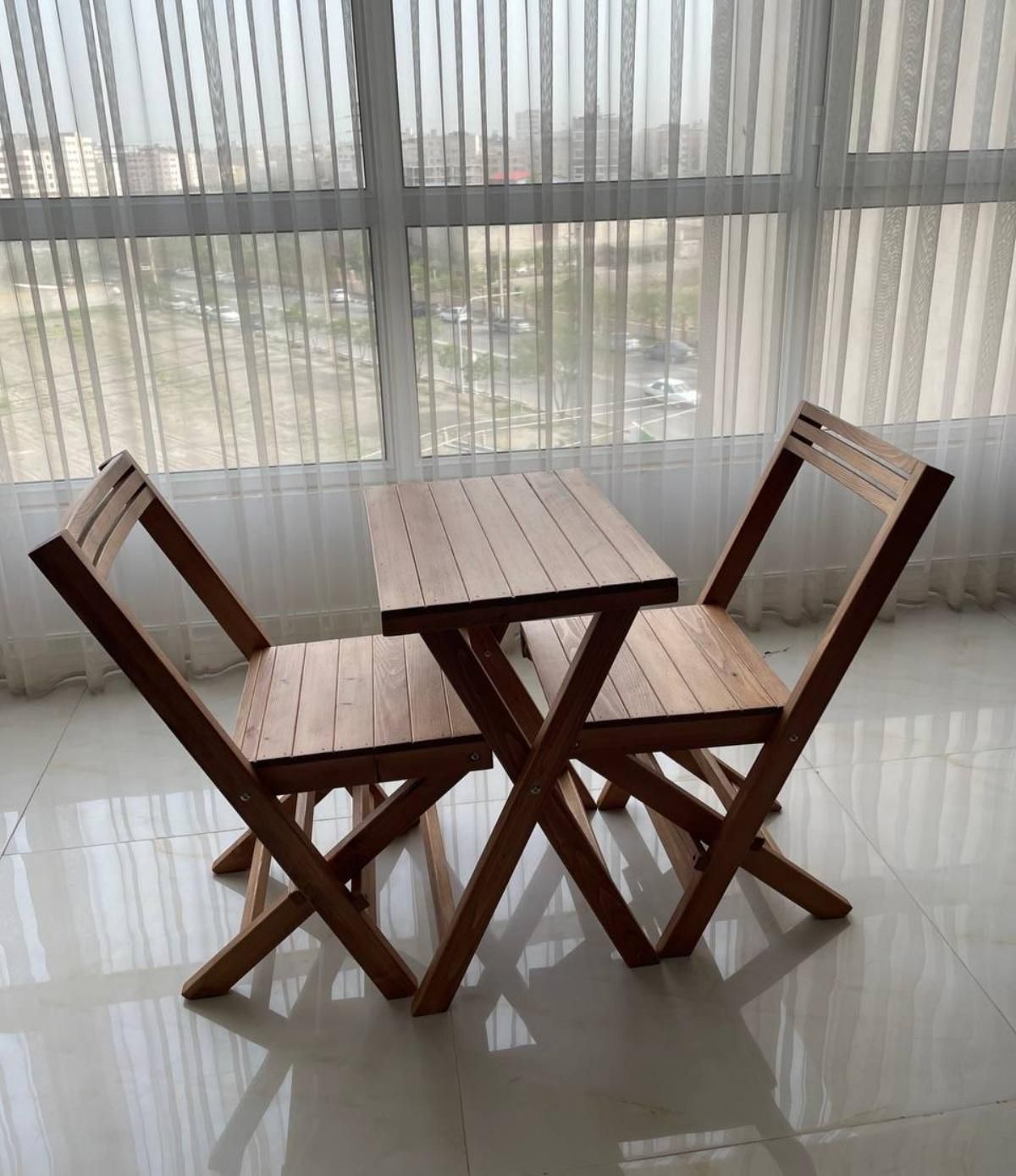 صندلی تاشو تمام چوب و کم جا|میز و صندلی غذاخوری|شاندیز, |دیوار