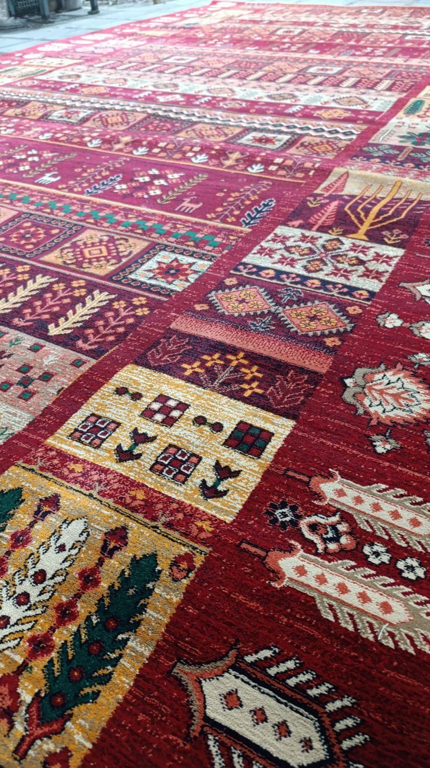 گبه برشی سنتی* شهرموکت|گلیم، جاجیم، گبه|قم, امامزاده ابراهیم|دیوار