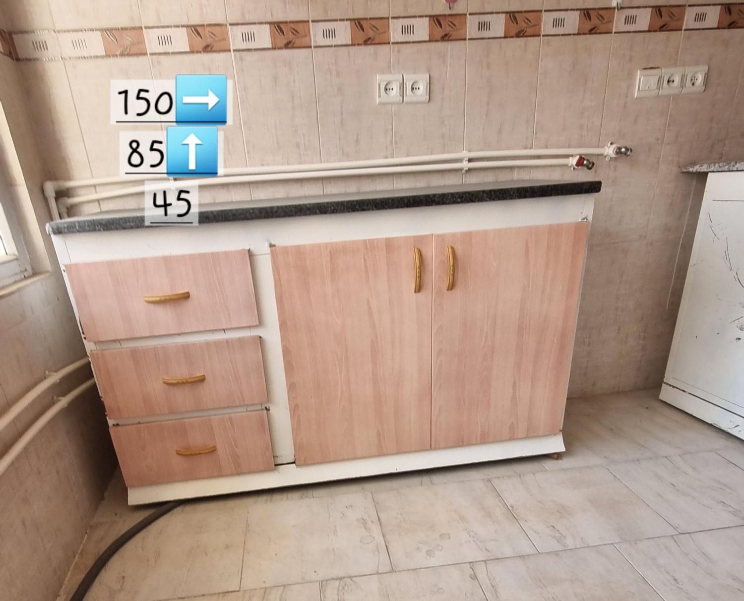 کابینت فلزی ابگرمکن هود|آب‌چکان و نظم‌دهنده ظروف|تویسرکان, |دیوار