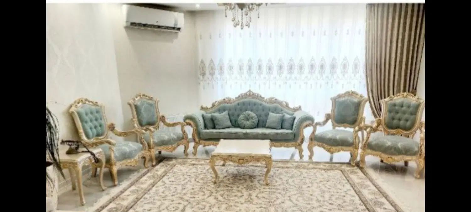 فروش مبل سلطنتی در حد نو با پارچه مخمل ترک|مبلمان خانگی و میز عسلی|مشهد, دانشگاه فردوسی|دیوار