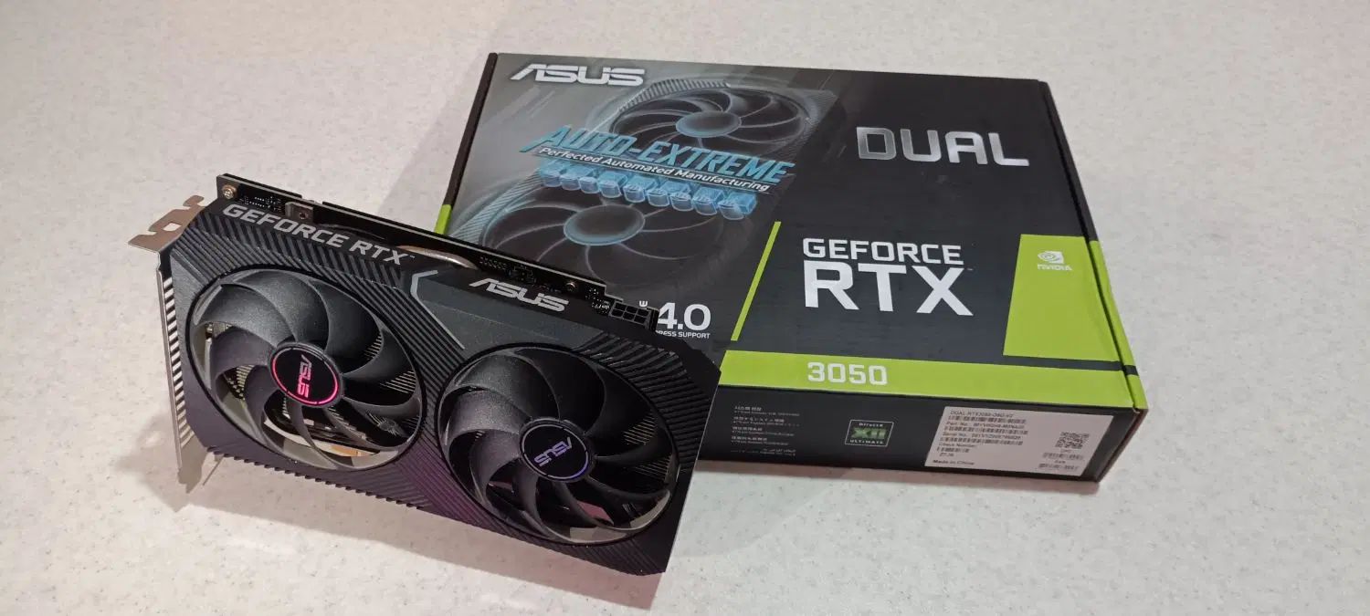 گرافیک Asus dual RTX 3050 8gb V2|قطعات و لوازم جانبی رایانه|تهران, نظام‌آباد|دیوار