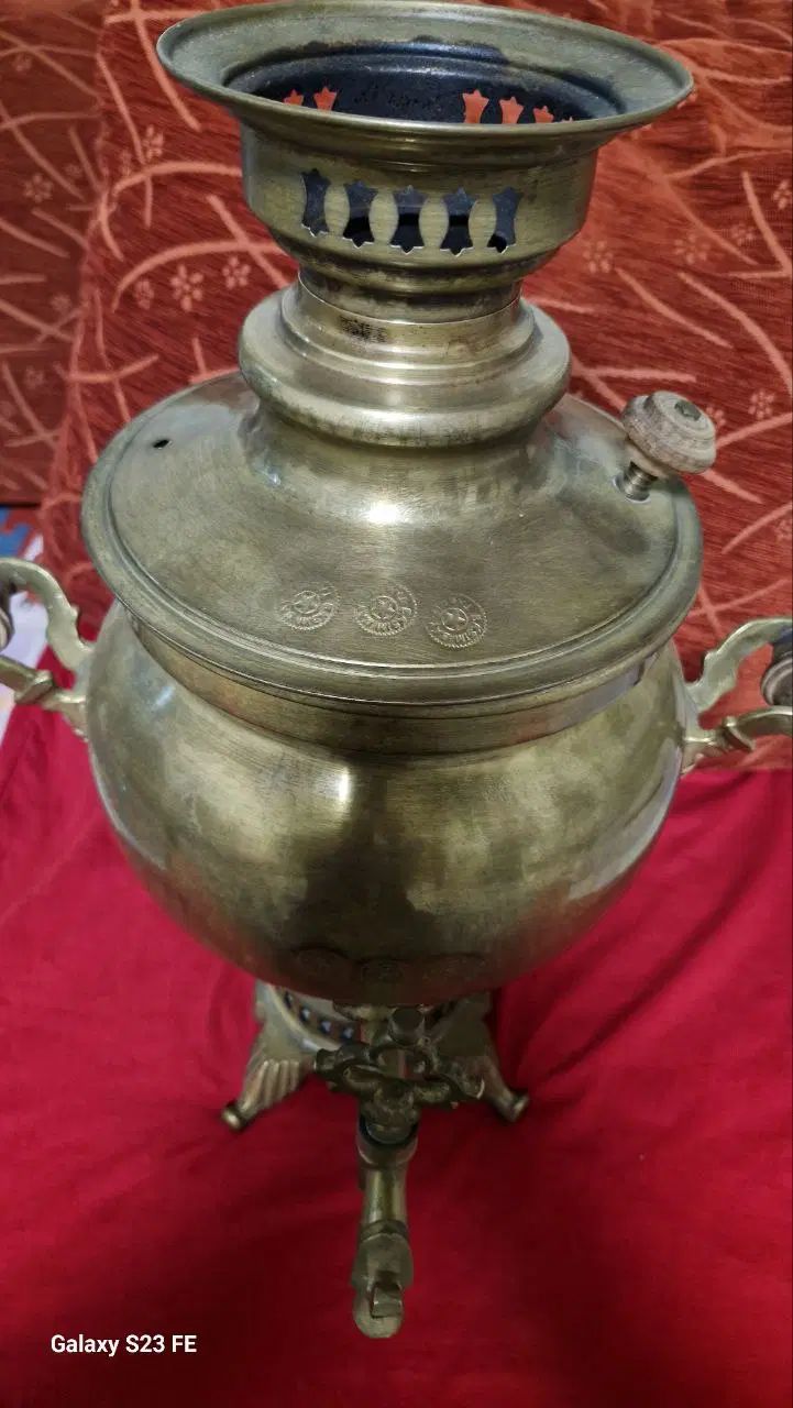 سماور ذغالی مُهردار|سماور، چای‌ساز، قهوه‌ساز|تهران, آذری|دیوار