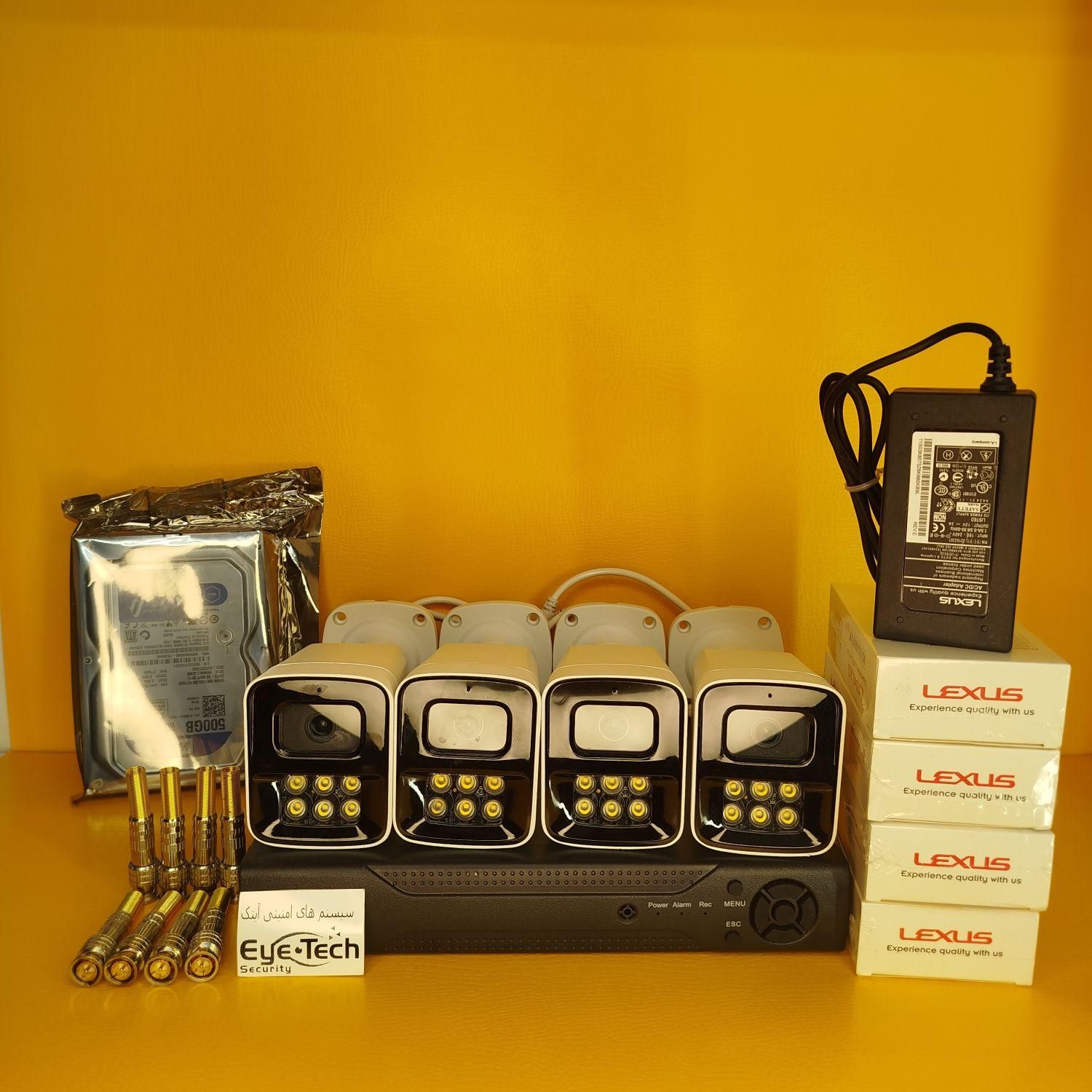 باندل 4 دوربین مداربسته 5 مگاپیکسل میکروفن دار|دوربین مداربسته|مشهد, توس (بلوار توس)|دیوار