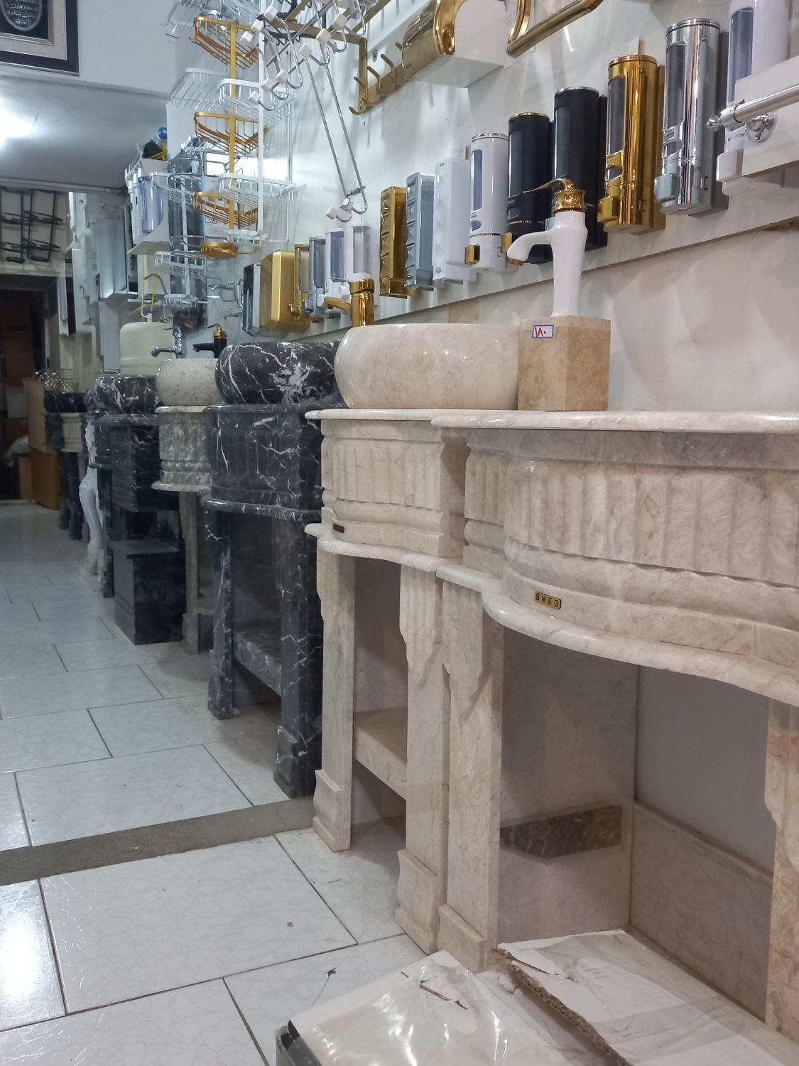 روشویی سنگی سنگ طبیعی|لوازم سرویس بهداشتی|مشهد, رستگار|دیوار