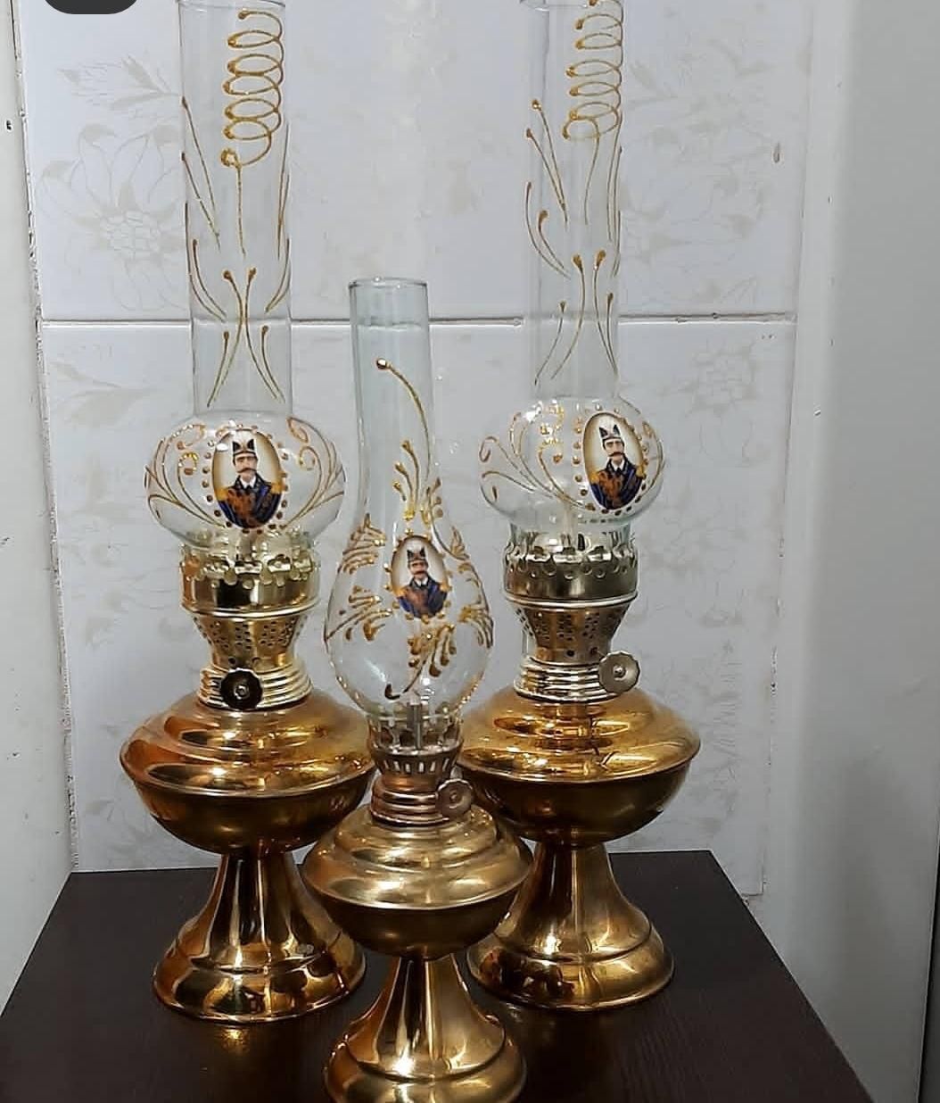 چراغ گردسوز لامپا مسی و برنجی|ریسه و چراغ تزئینی|شیراز, لاله|دیوار