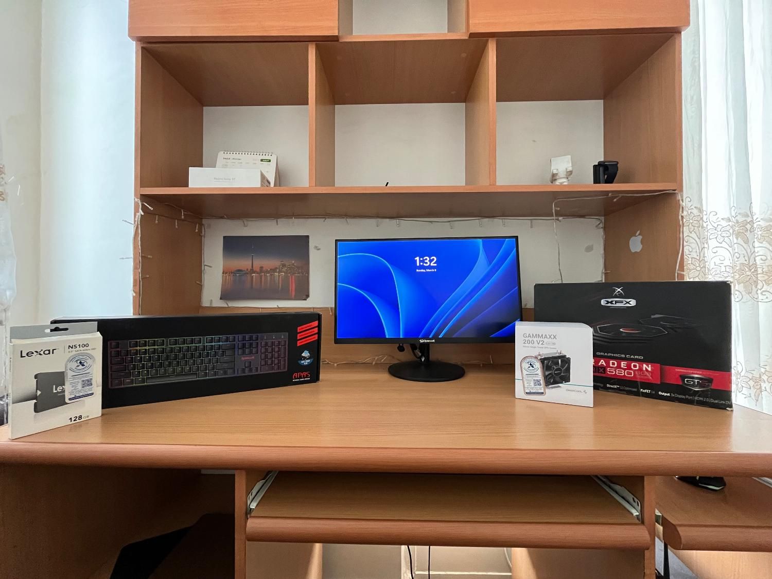 کیس کامپیوتر گیمینگ +مانیتور بدون حاشیه +Rx580 8ig|رایانه رومیزی|تهران, سعادت‌آباد|دیوار